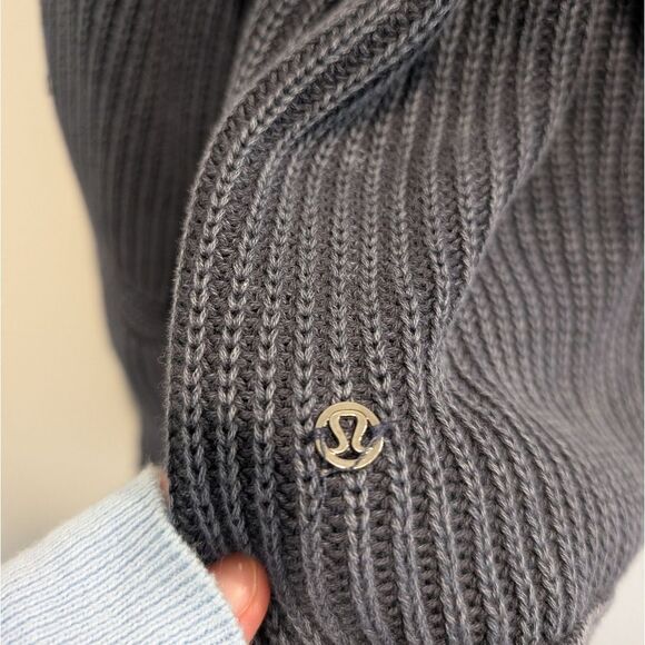 NWOT Lululemon Rest Assured Full Zip Hoodie Washed Midnight Navy Sz Small Ribbed - Picture 5 of 6